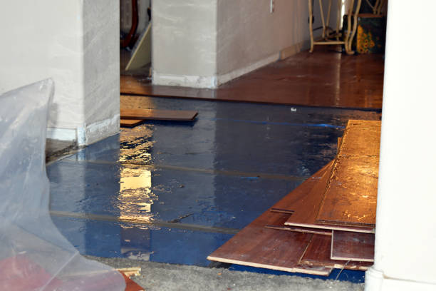 Professional Water Damage Restoration technician working in Columbia, CA
